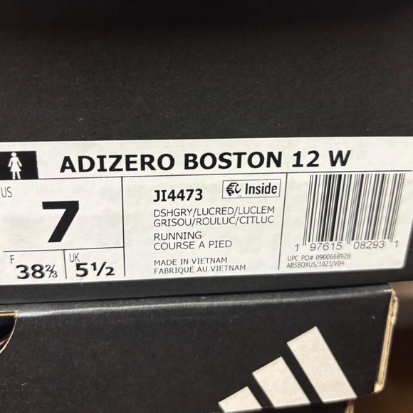 Adidas Silver ADIZERO BOSTON 12 Women’s Sneakers - Picture 8 of 13